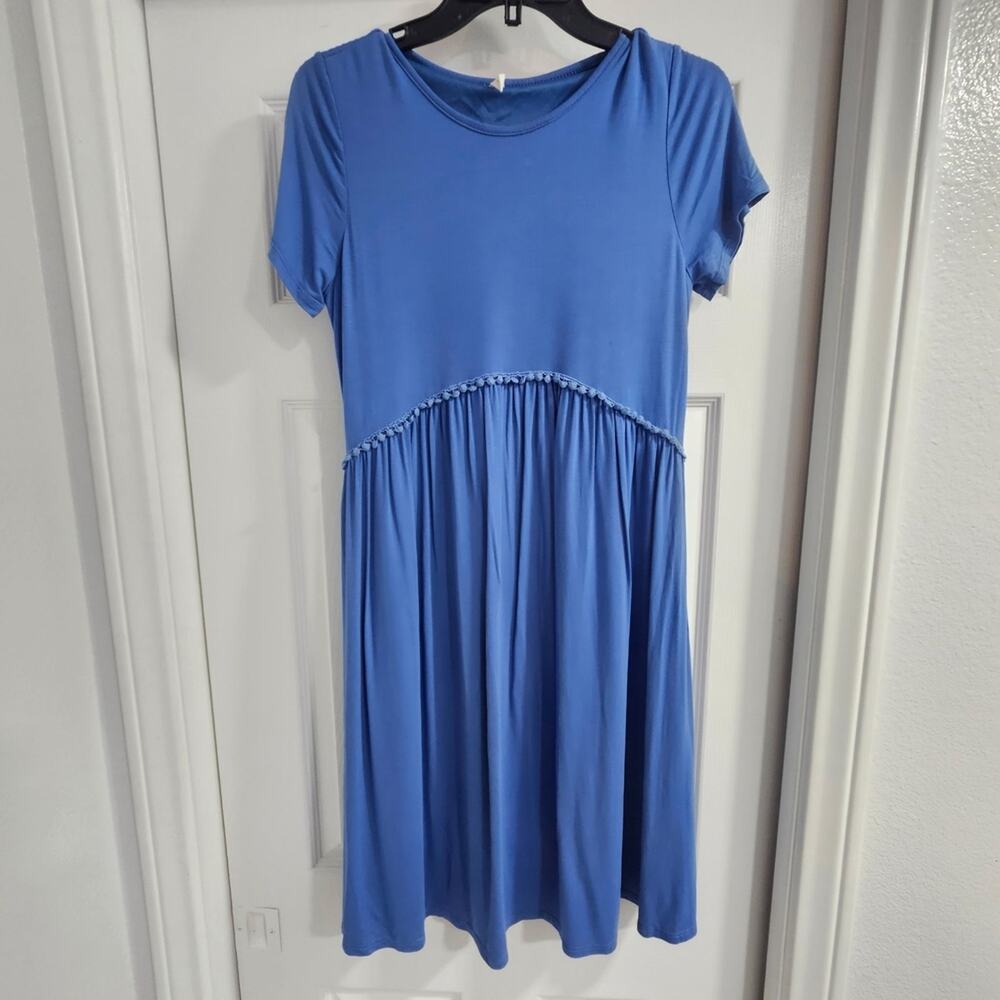 Pink Blush Short Sleeve Maternity Dress